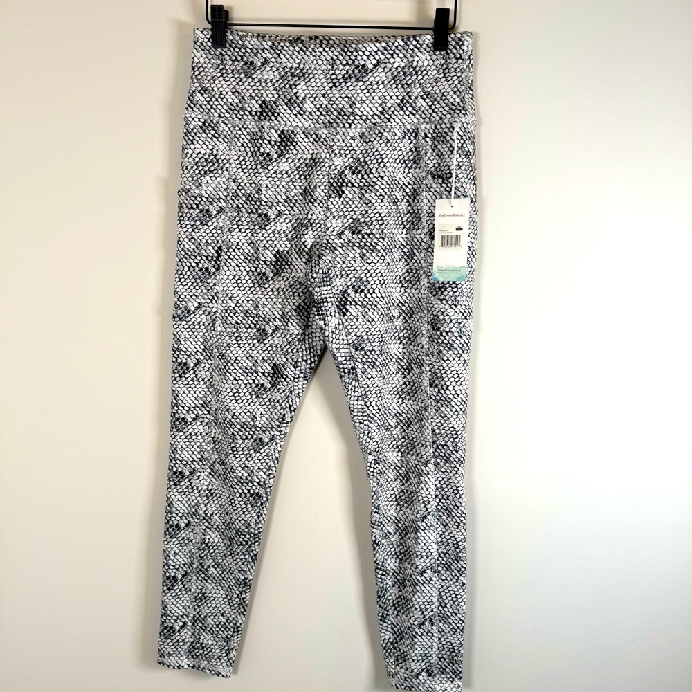 Balance Collection Snake Print Stretchy Leggings Workout Athletic Gym Large NWT